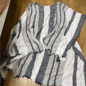 Black and white striped flowly cardigan size medium #cardigan #oversizedcoverup